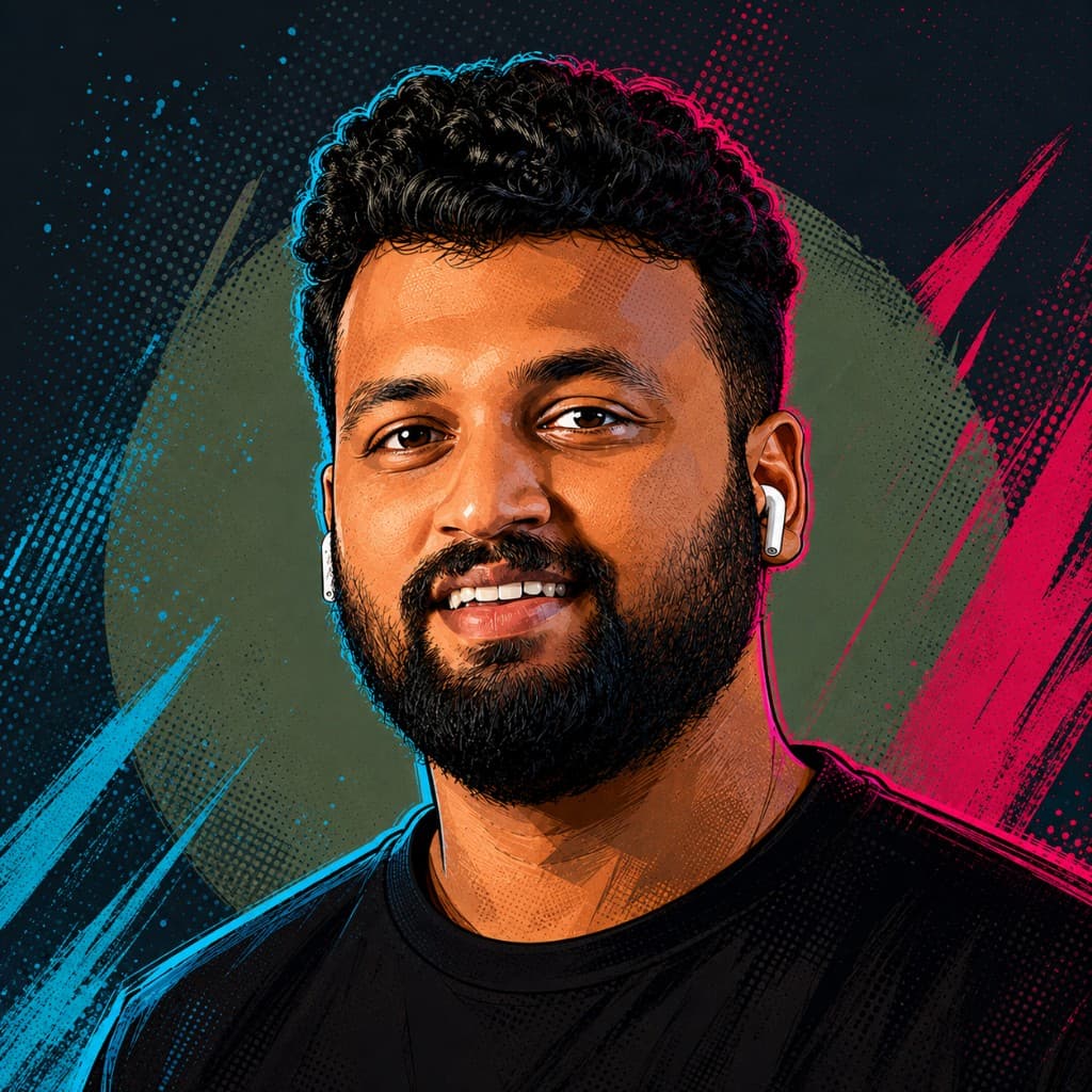 Illustrated portrait of Amarnath Kattani